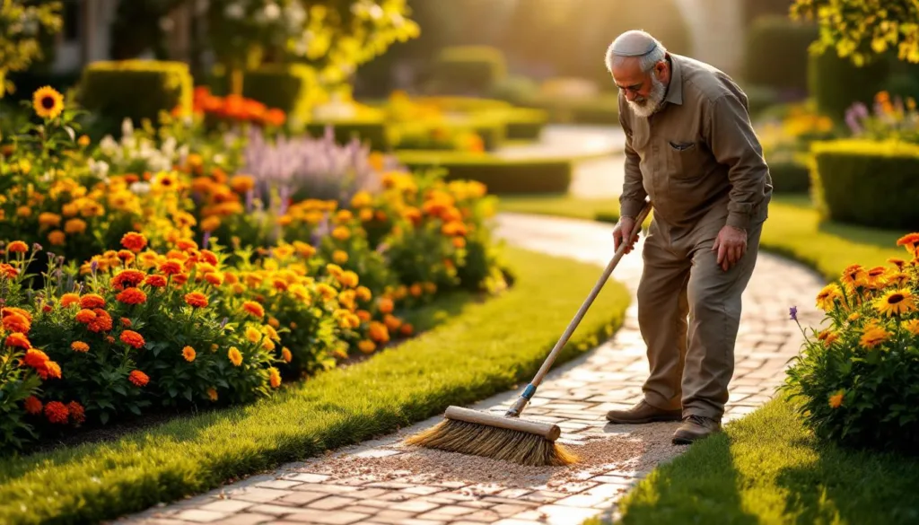 מדריך פשוט ויעיל לניקוי פטיו ושבילי גן בקלות וללא מאמץ, עם טיפים ועצות מעשיות לשמירה על גינה נקייה ומסודרת.
