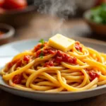 שף מוביל חושף את הסיבה להוספת חמאה לפסטה לאחר הרוטב וכיצד זה משפיע על הטעם והמרקם.