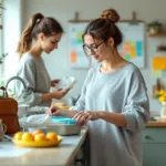 אמא לומדת טיפים יעילים כדי להימנע מכאוס של הרגע האחרון בכל יום ולחיות בשקט ושלווה.