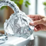 גלה את הטריק הפשוט והמהיר עם נייר אלומיניום שמסיר אבנית בברזים בקלות וביעילות לשימוש יומיומי.