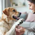 גלה את הסיבות האמיתיות לכך שהכלב שלך נותן לך את הכפה - לא רק לשחק או להגיד שלום, אלא לתקשורת עמוקה יותר.